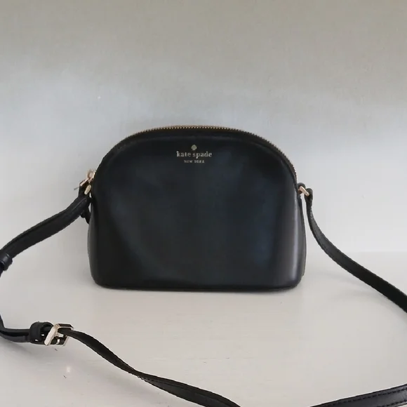 Kate Spade Black Leather Dome Crossbody - Picture 1 of 6